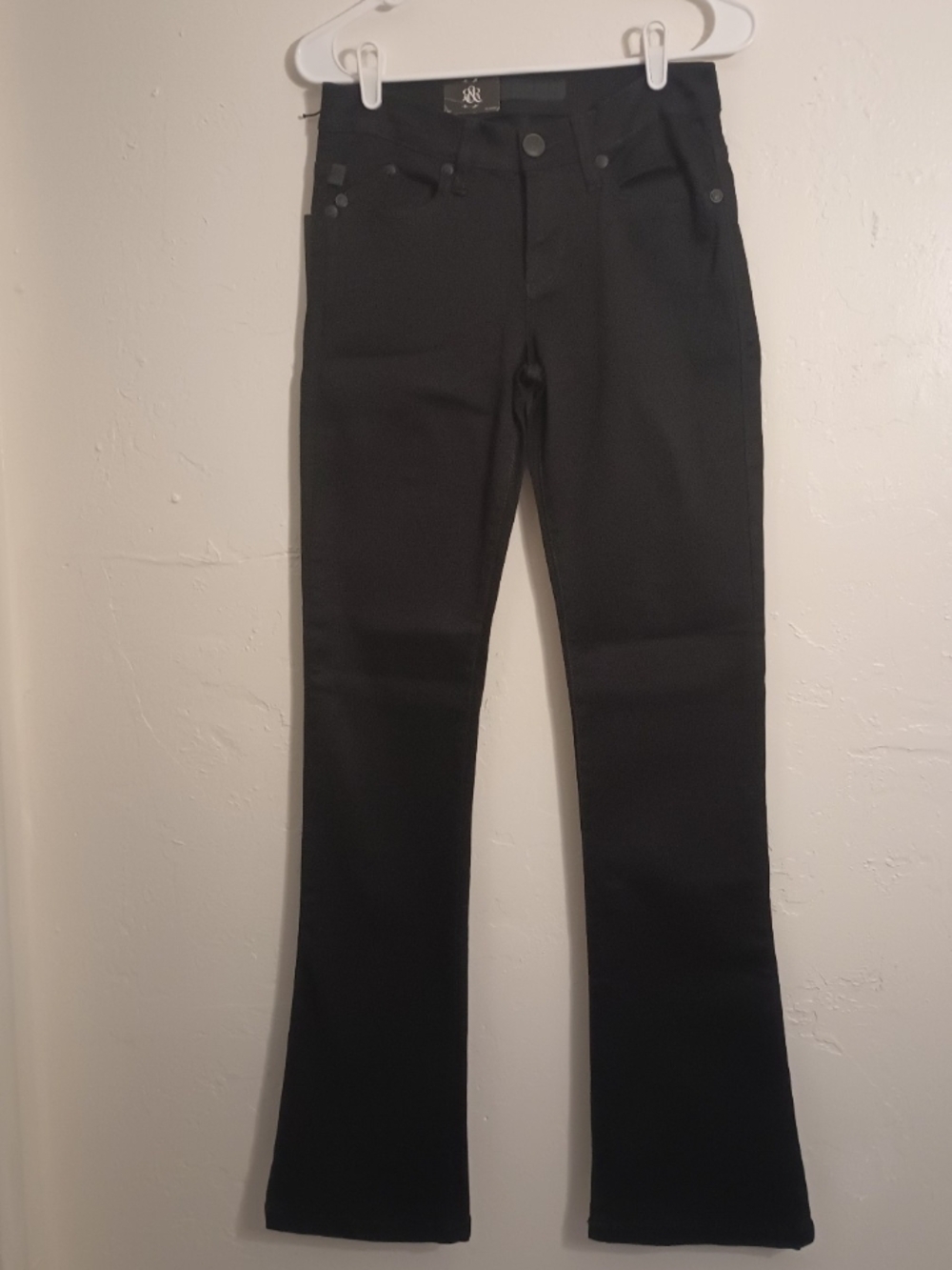Rock & Republic Kasandra Flap Bootcut Black Jeans